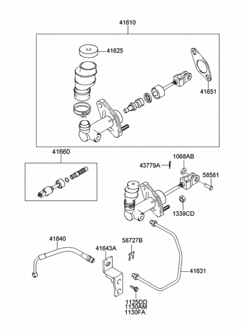 Циліндр зчеплення головний 4166038A00 HY KI