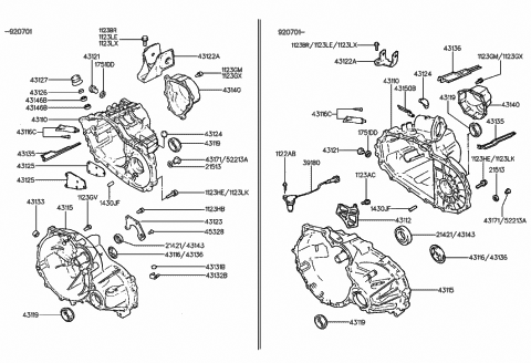 Ущільнювальне кільце вала, коробка передач 4314311010 HY KI