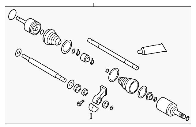 Комплект шарнірів, приводний вал 495003K010 HY KI