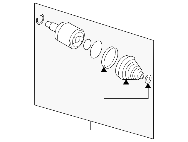 Комплект шарнірів, приводний вал 49535D3710 HY KI