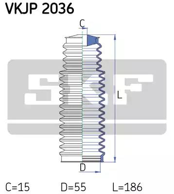 Комплект гофрованих кожухів, механізм рульового... VKJP2036 SKF