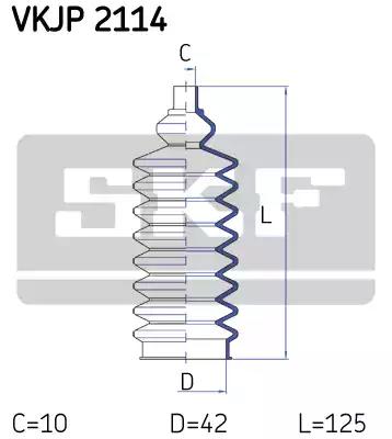Комплект гофрованих кожухів, механізм рульового... VKJP2114 SKF