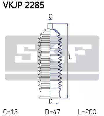 Комплект гофрованих кожухів, механізм рульового... VKJP2285 SKF