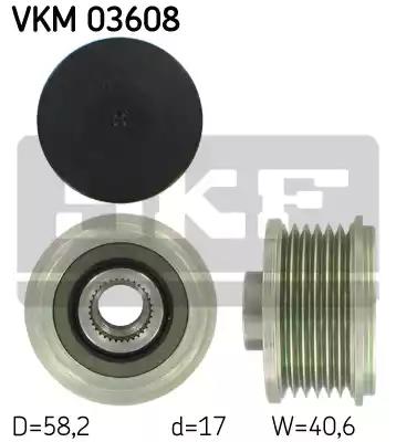 Шків генератора dacia dokker dokker/minivan duster duster/suv lodgy logan logan... VKM03608 SKF