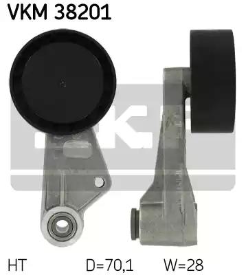 Натяжний ролик, поліклиновий ремінь VKM38201 SKF