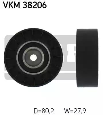 Ролик паразитний bmw 5/7/8 30/44l 92-04 VKM38206 SKF
