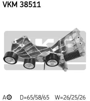 Натяжний ролик, поліклиновий ремінь VKM38511 SKF
