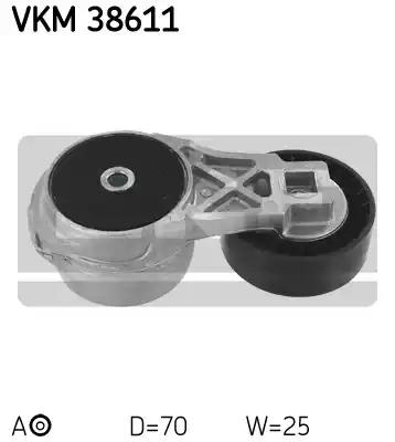 Skf ролик + натягувач chrysler voyager iv 3.3 3.8 VKM38611 SKF
