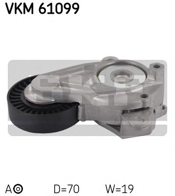 Натяжний ролик поліклінового ременя вир-во skf VKM61099 SKF