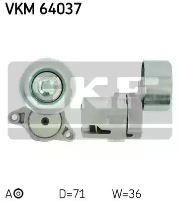 Натяжний ролик, поліклиновий ремінь VKM64037 SKF