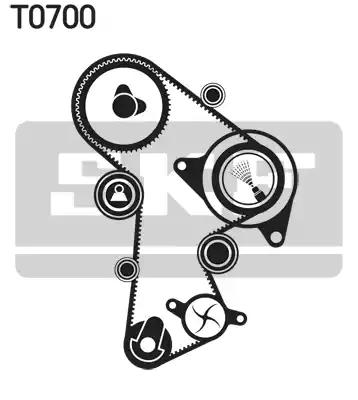 Комплект ремня грм с водяным насосом VKMC011482 SKF