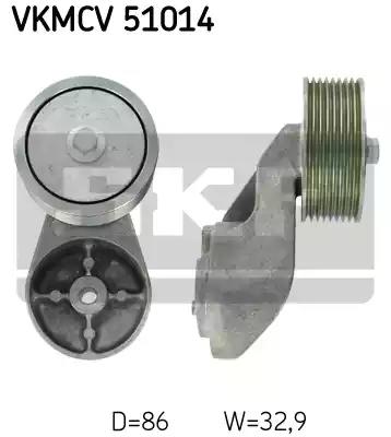 Відвідний/напрямний ролик, поліклиновий ремінь VKMCV51014 SKF
