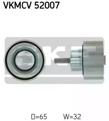 Відвідний/напрямний ролик, поліклиновий ремінь VKMCV52007 SKF