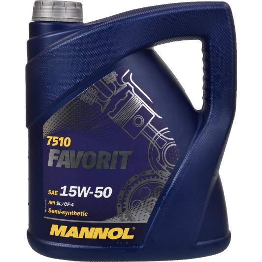 Моторна олива mannol favorit, 15w-50, 5л MN75105 MANNOL