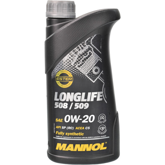 Моторна олива mannol o.e.m. longlife 508/509, 0w-20, 1л MN77221 MANNOL