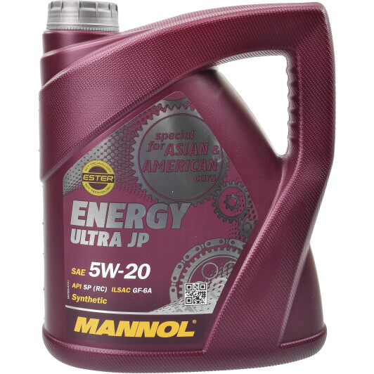Моторна олива mannol energy ultra jp, 5w-20, 4л MN79064 MANNOL