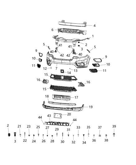 Заглушка птф ліва 68287997AA CHRYSLER