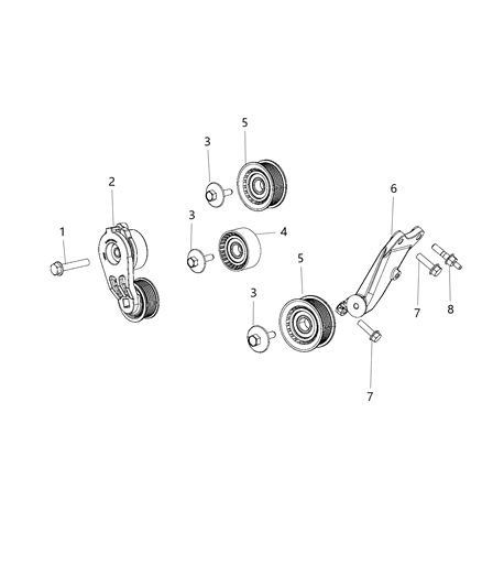 Направляючий ролик 68433354AA CHRYSLER