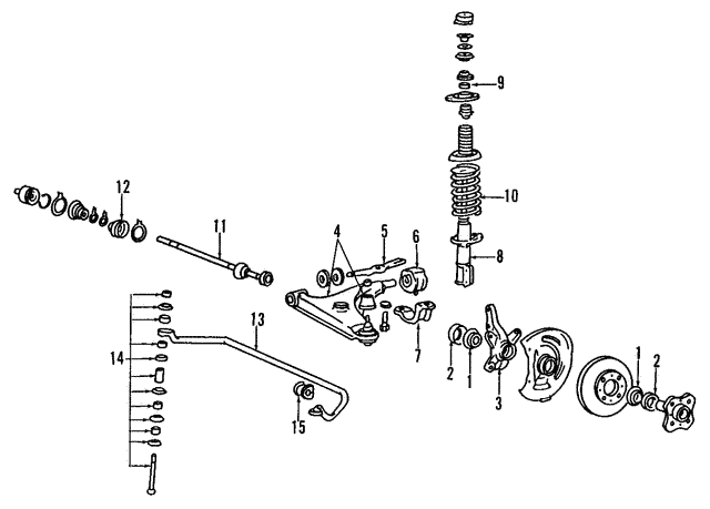 Нижній/верхній кульовий шарнір MB430312 MITSUBISHI