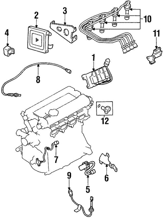 Комплект проводів високої напруги MD195228 MITSUBISHI