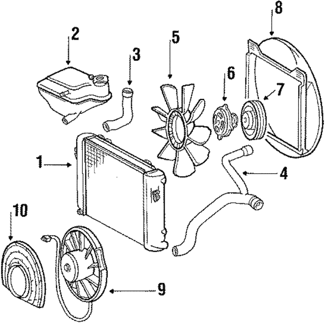 Вентилятор, система охолодження двигуна A0005007993 MERCEDES BENZ