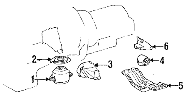 Опора, двигун A1242402217 MERCEDES BENZ