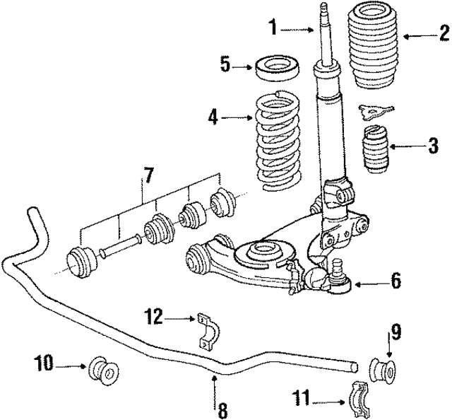 Опора, стабілізатор A1243233885 MERCEDES BENZ