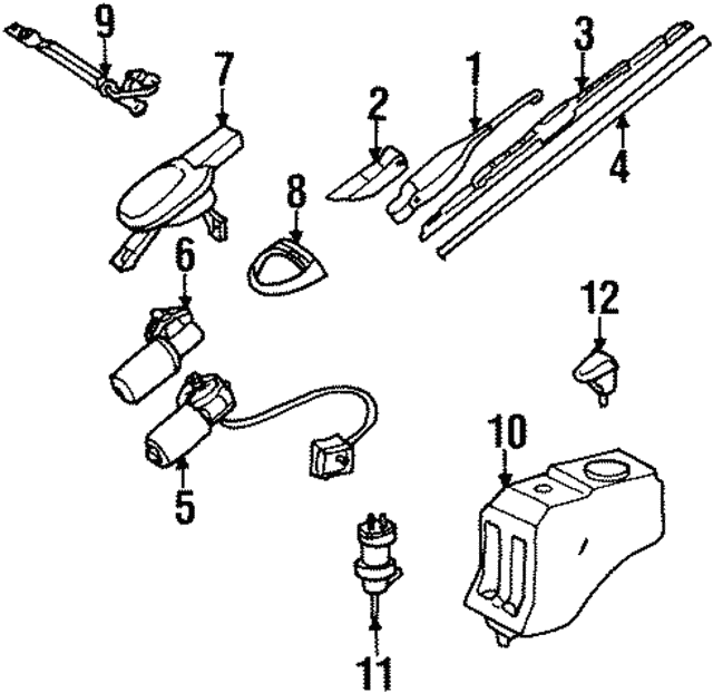 Двигун склоочисника A1248200808 MERCEDES BENZ