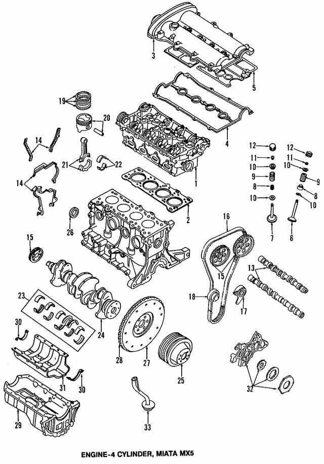 Прокладка клапанной крышки BP0510235C MAZDA