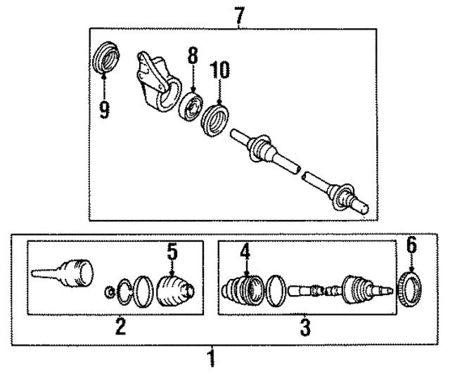 Комплект шарнірів, приводний вал F0662560XB MAZDA