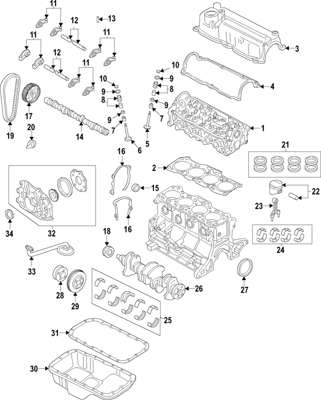 Зубчастий ремінь FE0212205 MAZDA