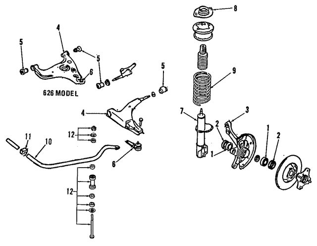 Опора, стабілізатор G03034156B MAZDA