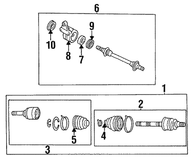 Комплект шарнірів, приводний вал G57022510B MAZDA