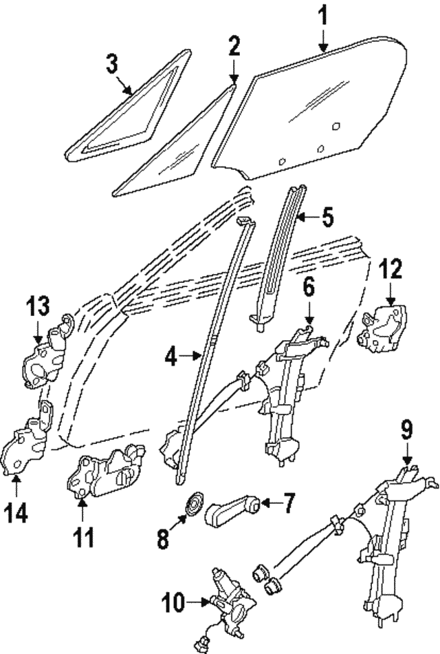 Склопідйомник NA025958X MAZDA