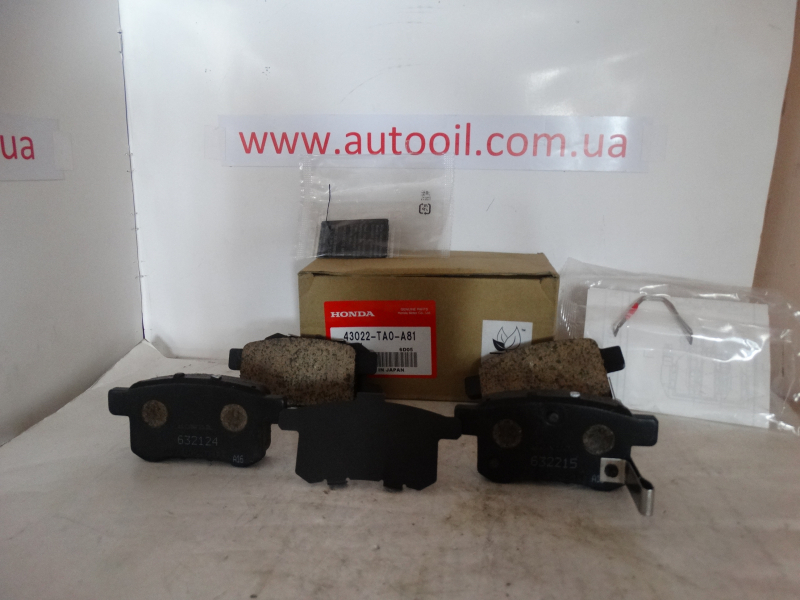Колодки дискового тормоза 43022TA0A81 HONDA