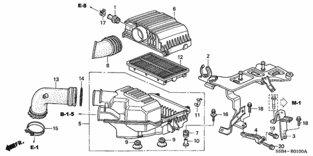 Повітряний фільтр 17220PZA000 HONDA