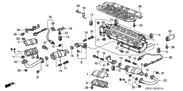 Ущільнення, вихлопна труба 18212SA5004 HONDA