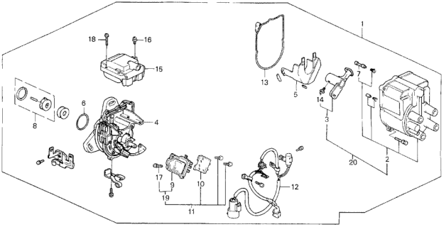 Ротор розподільника запалювання 30103PM5A02 HONDA