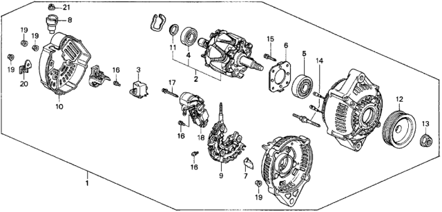 Генератор 31100P08013 HONDA