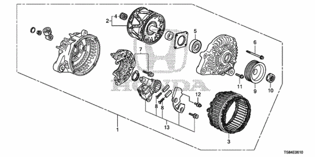 Бігунок, генератор 31101RB0004 HONDA