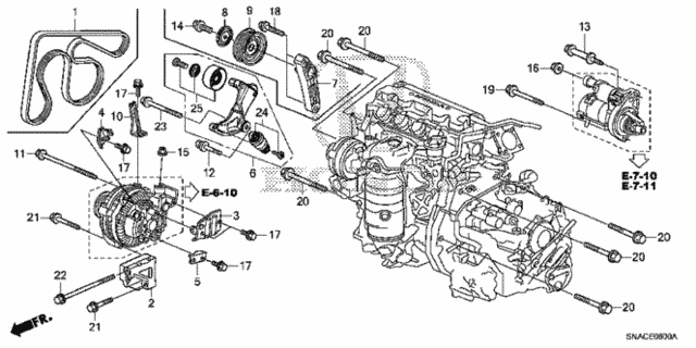 Натяжний пристрій, клиновий ремінь 31170RWK045 HONDA