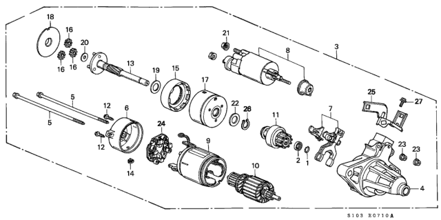 Стартер 31200P3FA51 HONDA