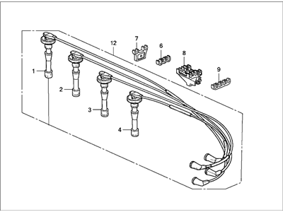 Комплект проводів високої напруги 32722P75A01 HONDA