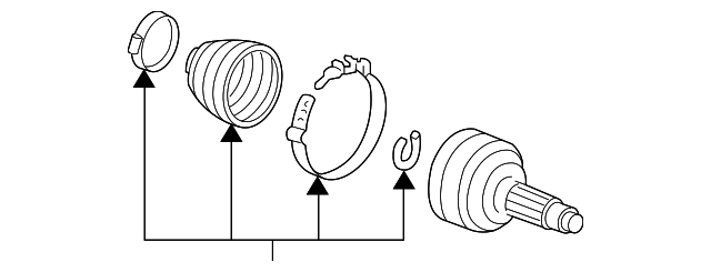 Комплект шарнірів, приводний вал 44014SZAA02 HONDA