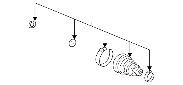 Комплект пилозахисний, приводний вал 44017TA0A01 HONDA