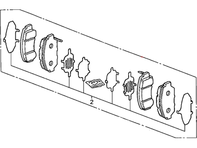 Комплект гальмівних накладок, дискове гальмо 45022S9VA00 HONDA