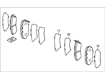 Комплект гальмівних накладок, дискове гальмо 45022SM5506 HONDA