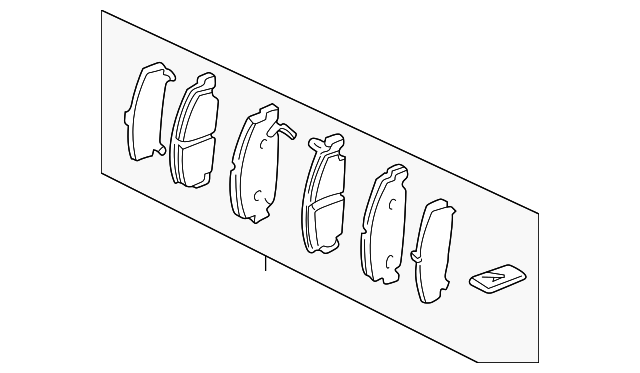 Комплект гальмівних накладок, дискове гальмо 45022SR8415 HONDA