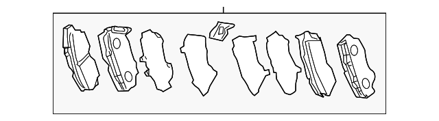 Комплект гальмівних накладок, дискове гальмо 45022TA5X01 HONDA