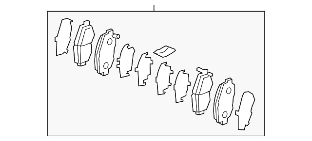Комплект гальмівних накладок, дискове гальмо 45022TLAA01 HONDA